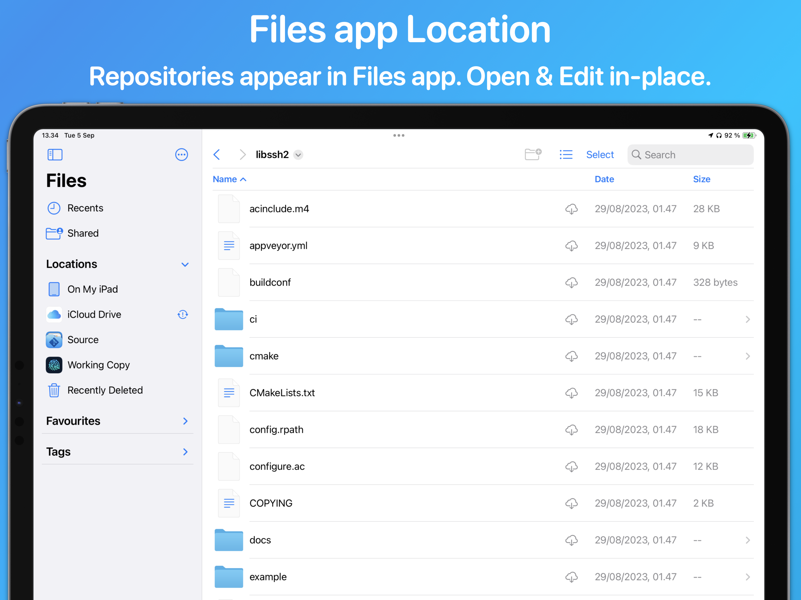 Source Files: Git Storage