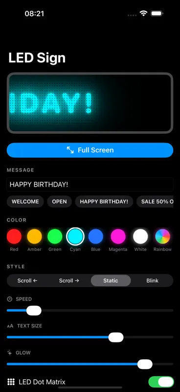 LED Sign : Texte défilant screenshot 5 of 5