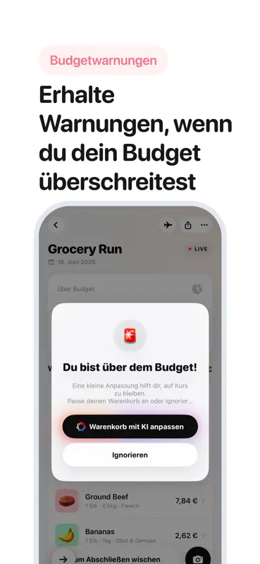 Cart AI: Einkaufsbudget screenshot 3 of 9