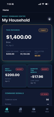 Cadence Paycheck Planner iPhone screenshot