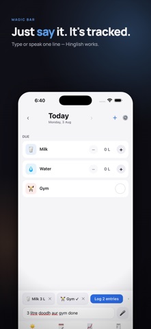 Sumday: Habit & Daily Tracker iPhone screenshot