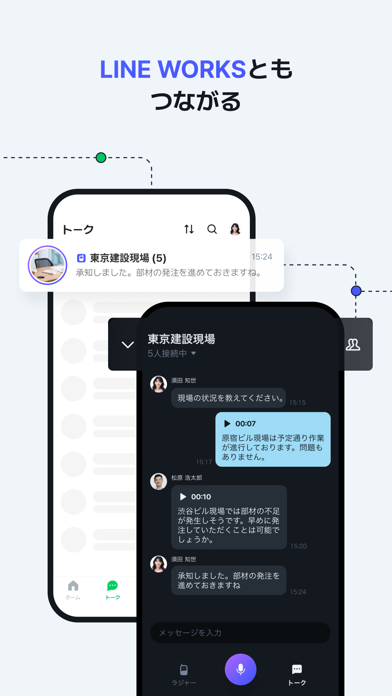 LINE WORKSラジャー - スマホでトランシーバー のスクリーンショット