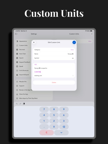 Morpho Convert Currency & Unit iPad screenshot