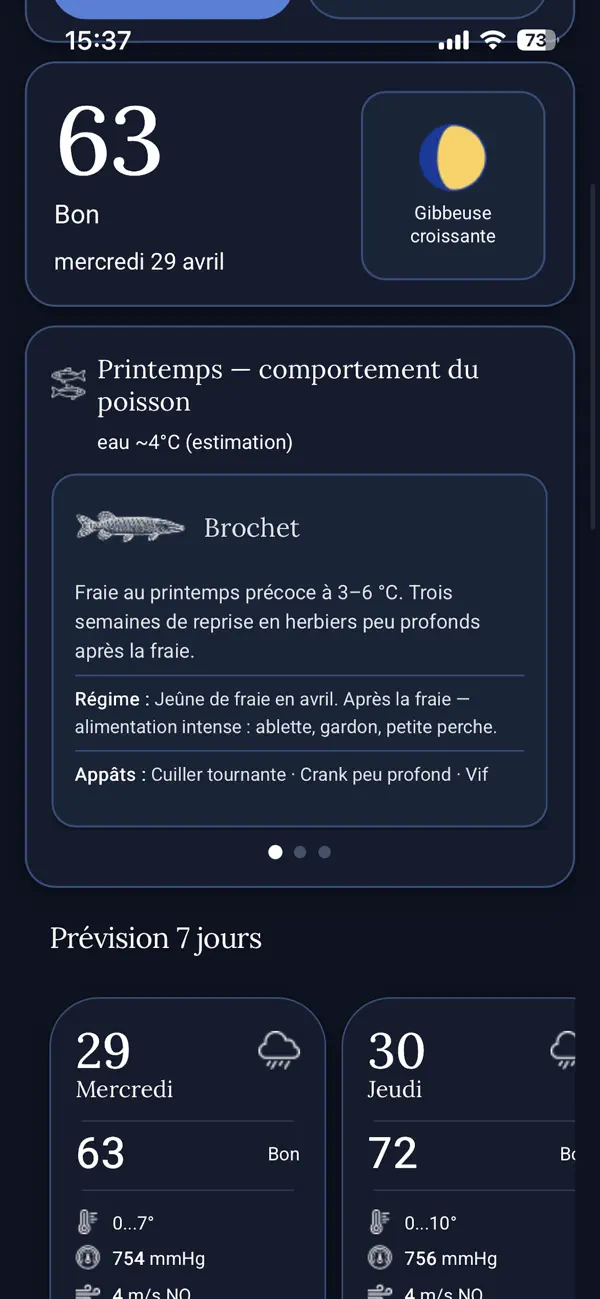 Screenshot #3 pour Prévision de pêche