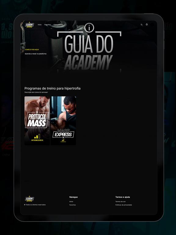 Iridium Academy iPad screenshot