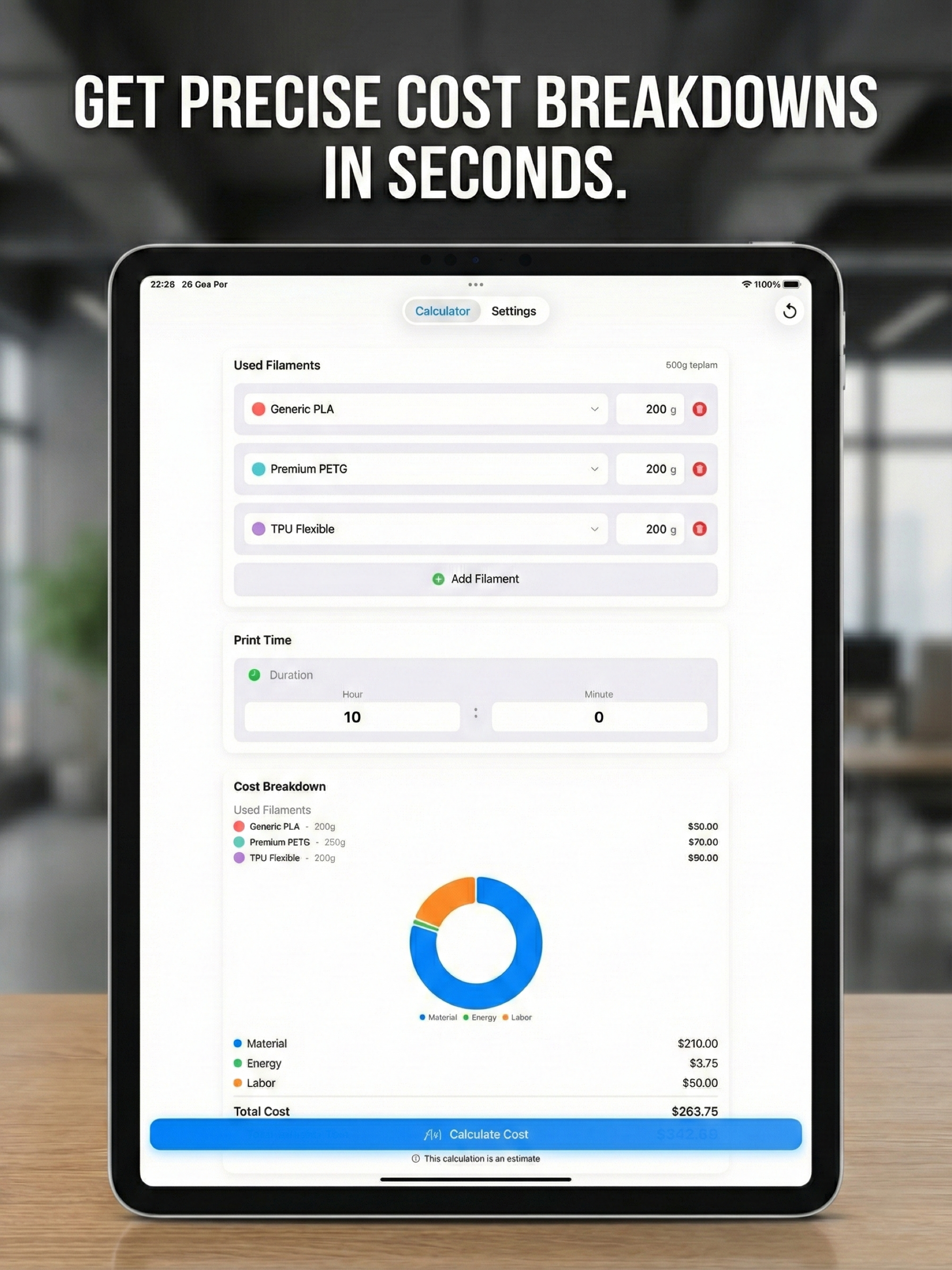 LayerCost: 3D Cost & Profit screenshot 9