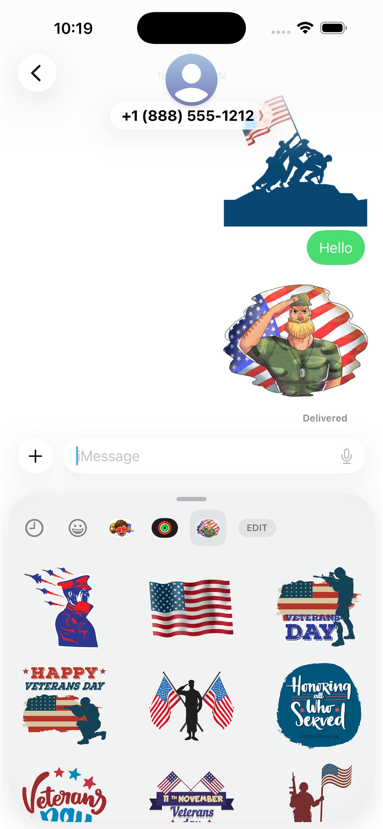 Thankful Veterans Day Stickers screenshot 2