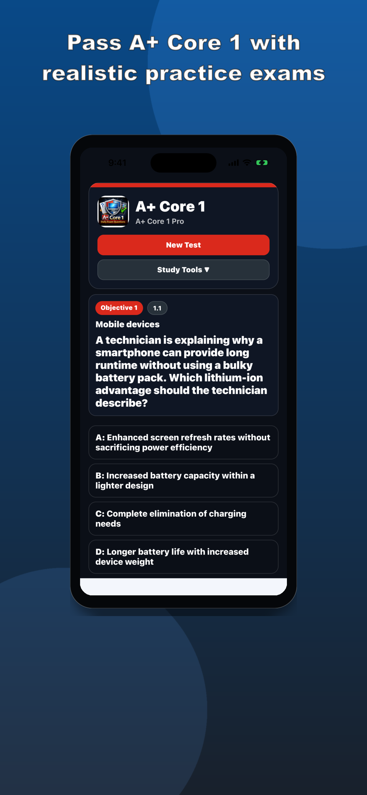 A+ Core 1 Practice Test screenshot 2