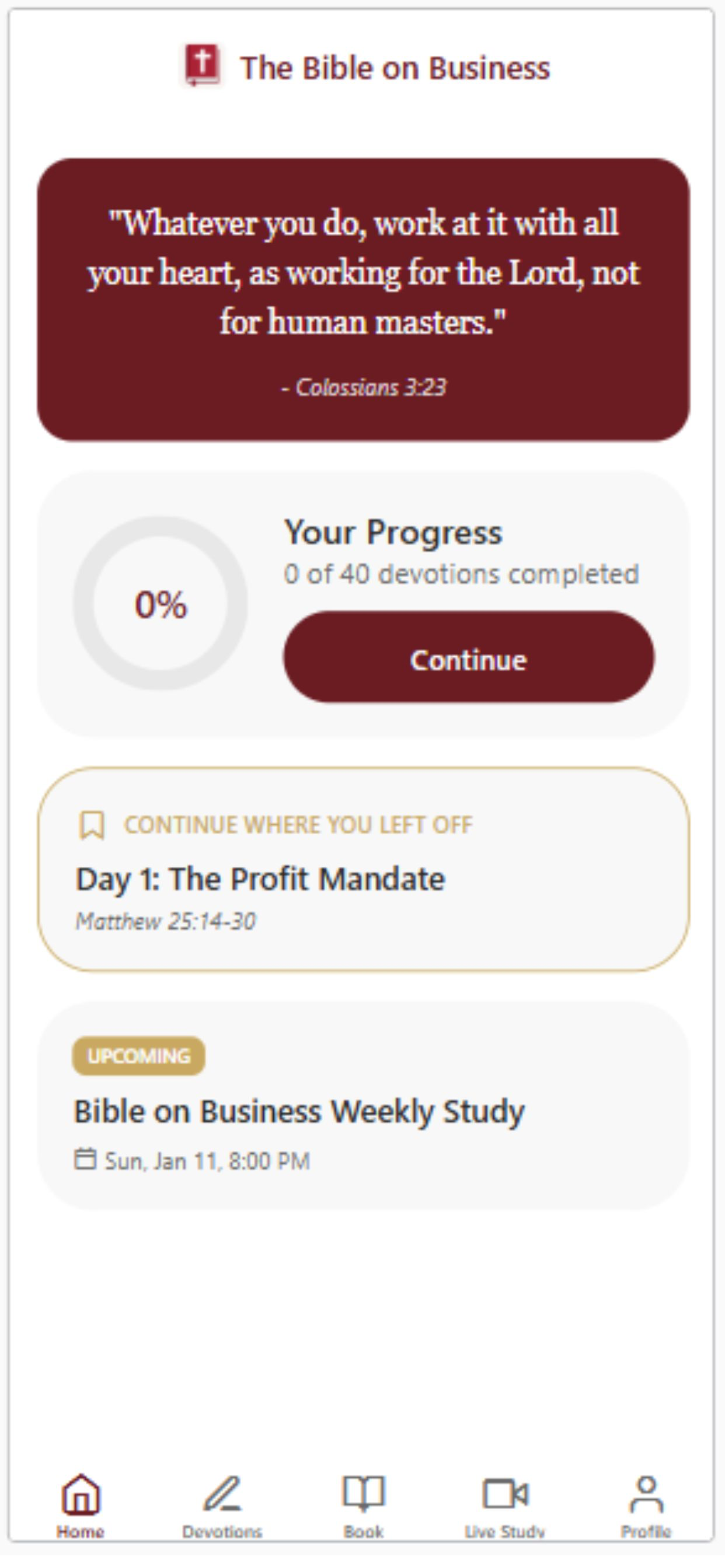 The Bible on Business