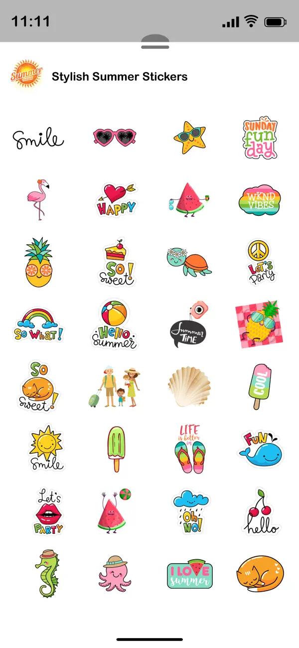 Screenshot #2 pour Stylish Summer Stickers