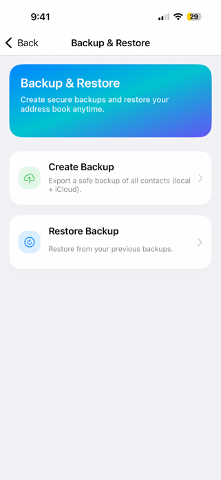 Contacts Master:Clean & Export Screenshot 5 of 5