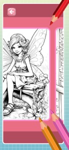 Fairy coloring book for girls screenshot #4 for iPhone