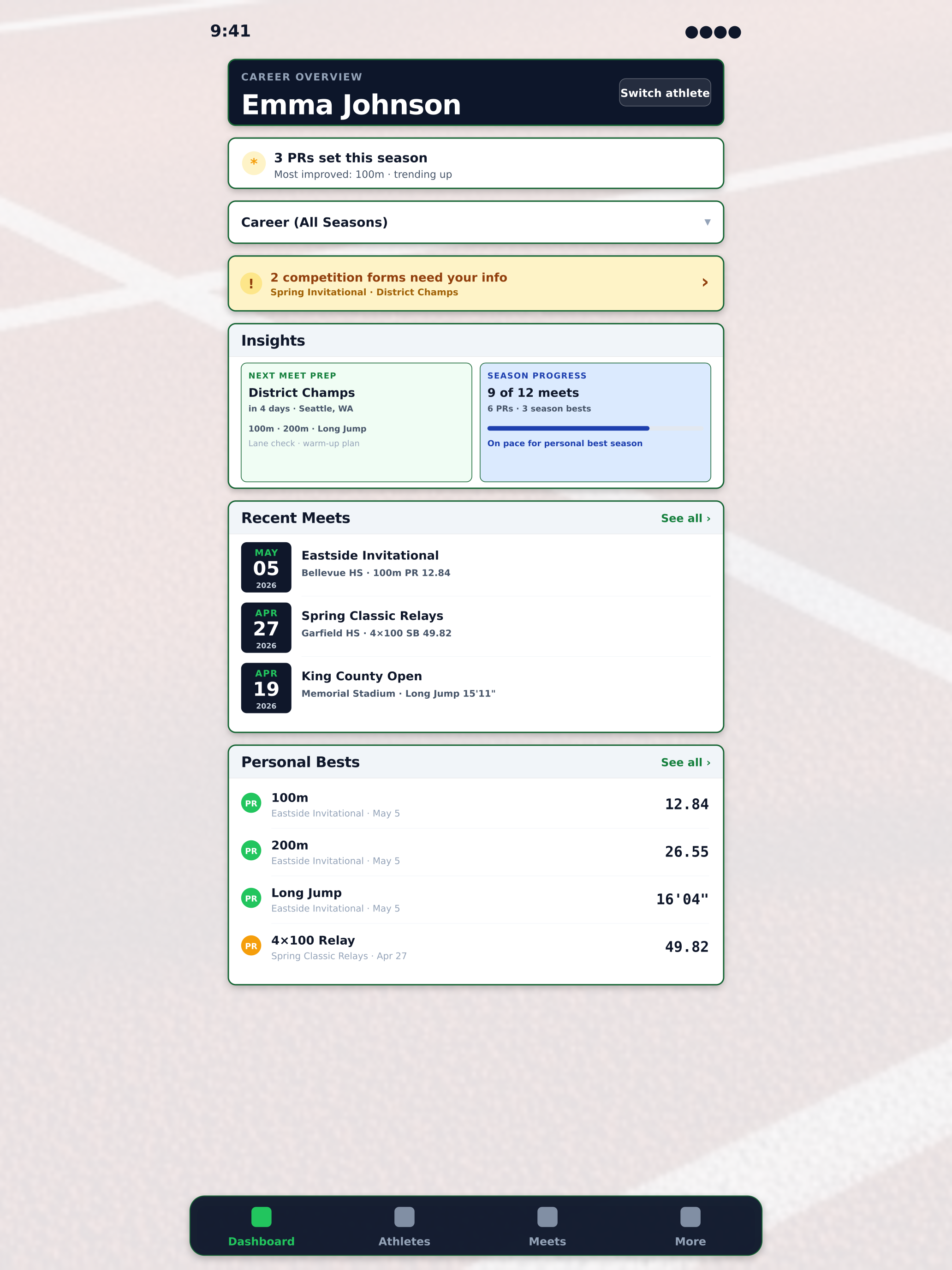 TrackVault Performance Tracker
