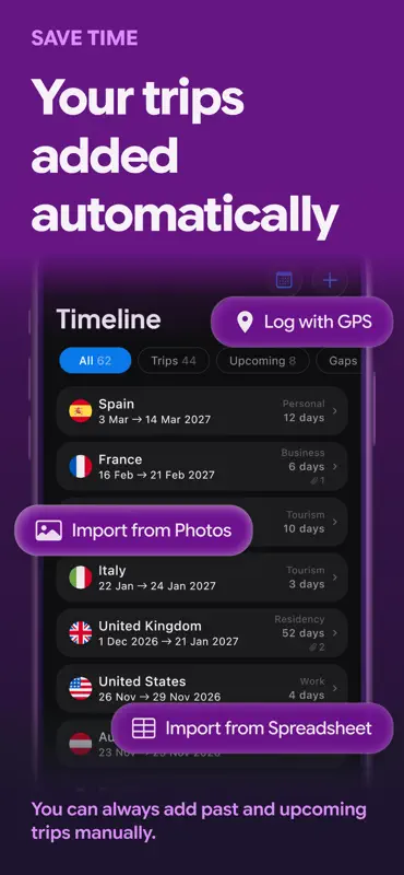 Country Days Tracker: Immio screenshot 2 of 8