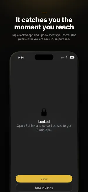 Sphinx: Screen Time Puzzles screenshot 1