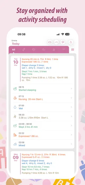 Baby Tracker - Newborn Log iPhone screenshot 2