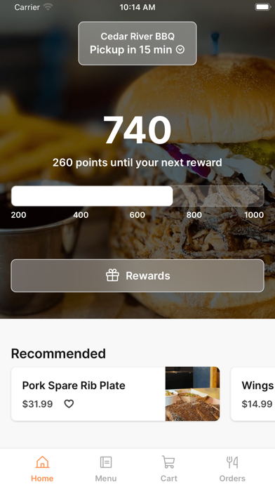 Cedar River BBQ iPhone screenshot 1 - Food & Drink app