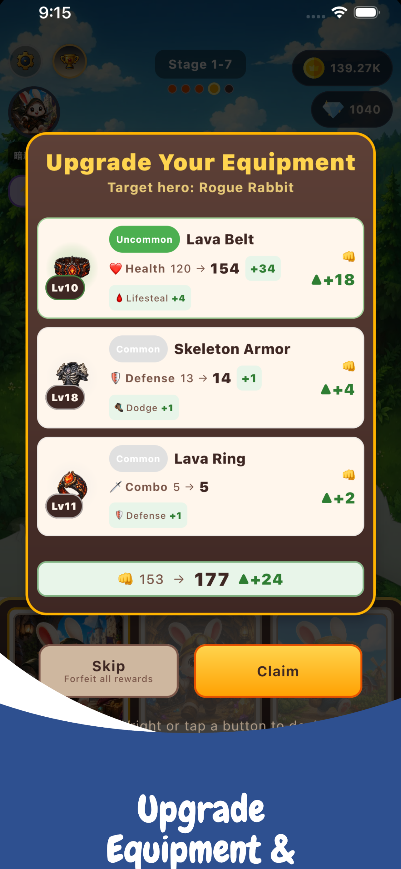 FightRabbit - Idle RPG Quest screenshot 4