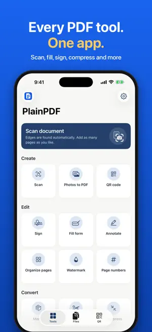 PlainPDF: Scanner & PDF Editor screenshot 1