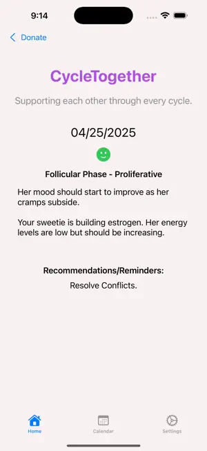 CycleTogether Period Tracker screenshot 1