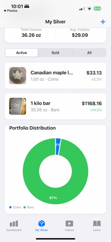 Silver Squeeze - SpotMarketCap iPhone screenshot