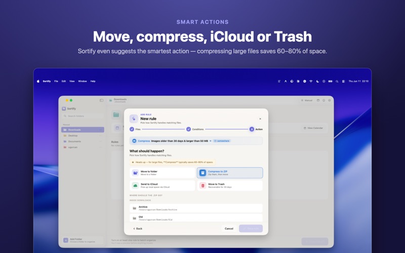 Sortify Smart Folder Organizer screenshot