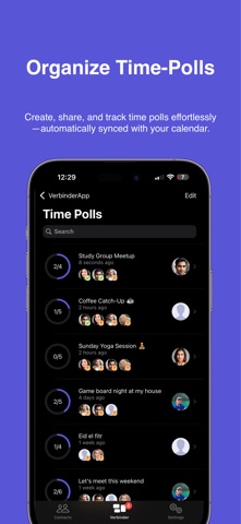 VerbinderApp Calendar iPhone screenshot