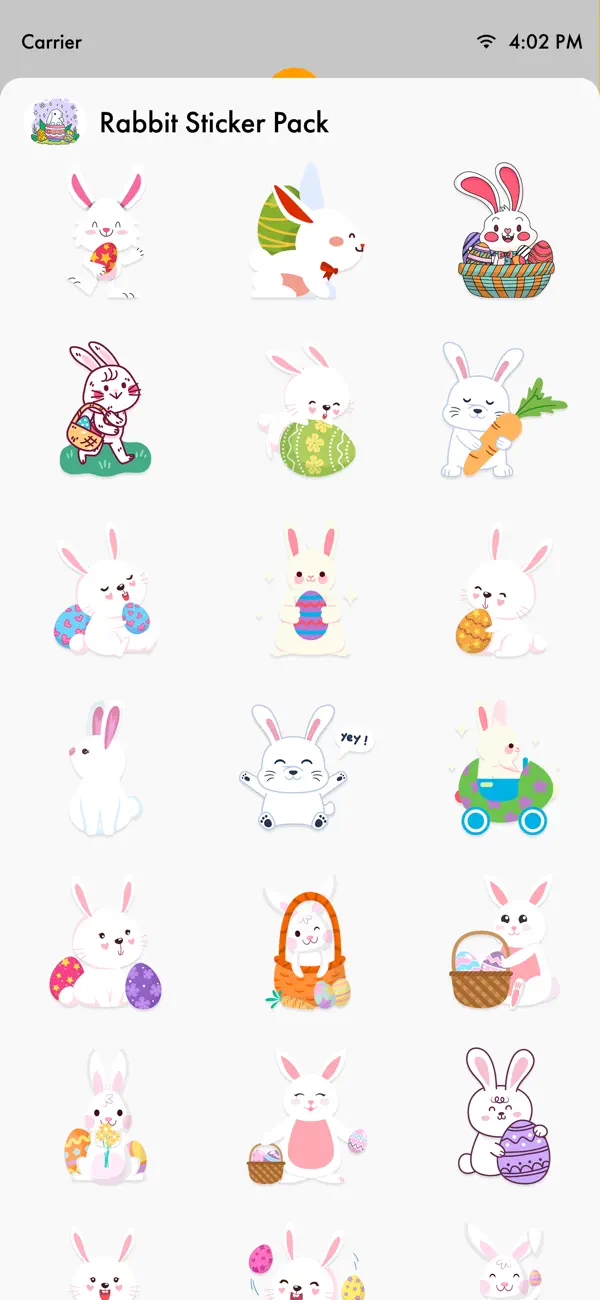 Screenshot #3 pour Rabbit Stickers Pack