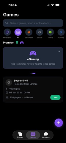 Huddle - Find Your Game Screenshot 3 of 6