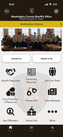 Washington County Sheriff MO iPhone screenshot