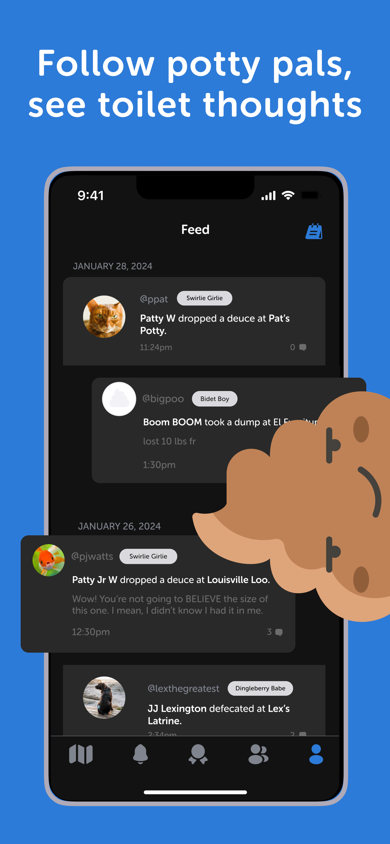 iPoop: Bathroom + Poop Tracker