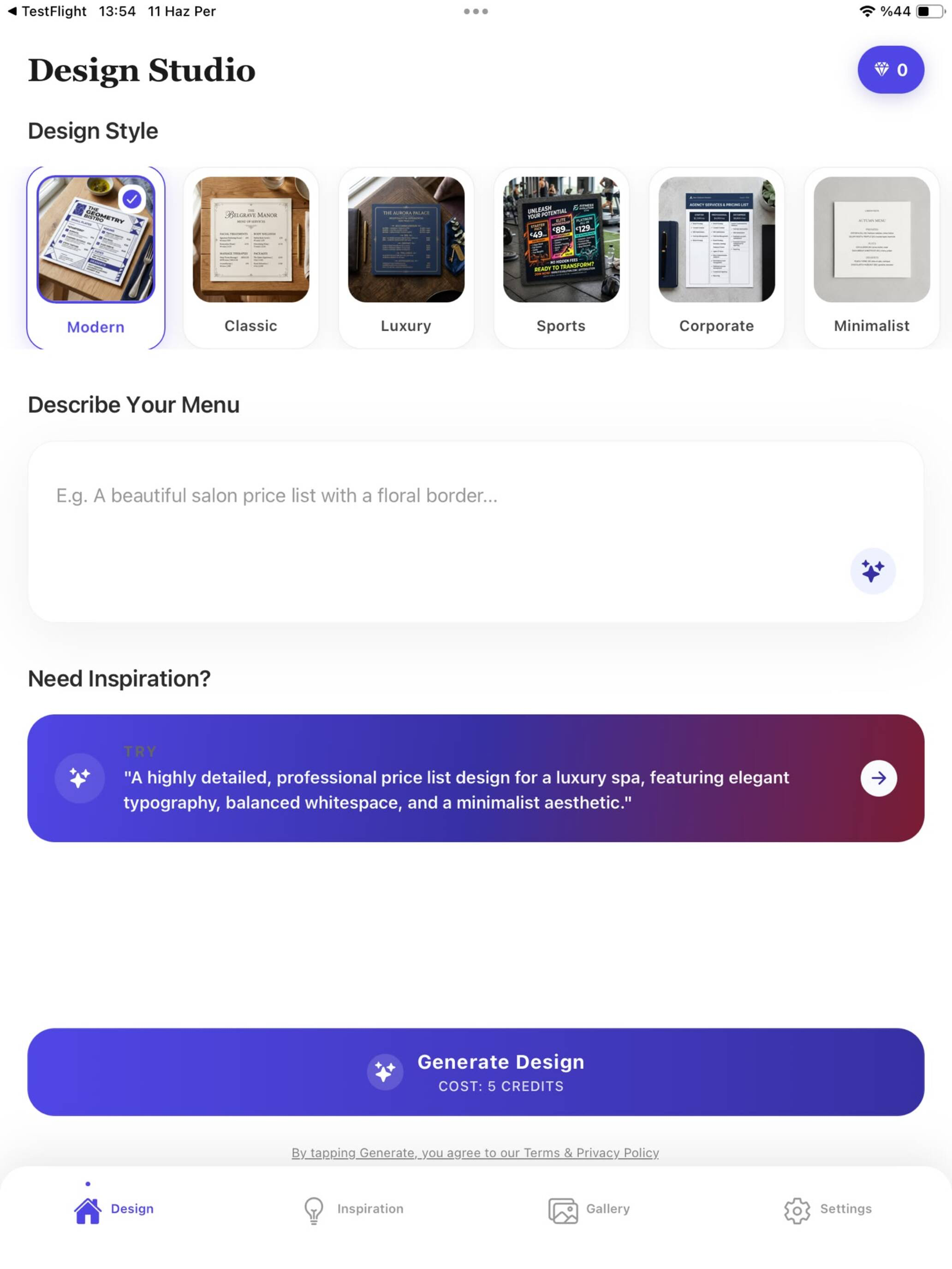 AI Shop Price List Menu Maker screenshot 3