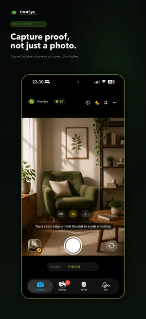 TrustEye: Proof Camera screenshot 1