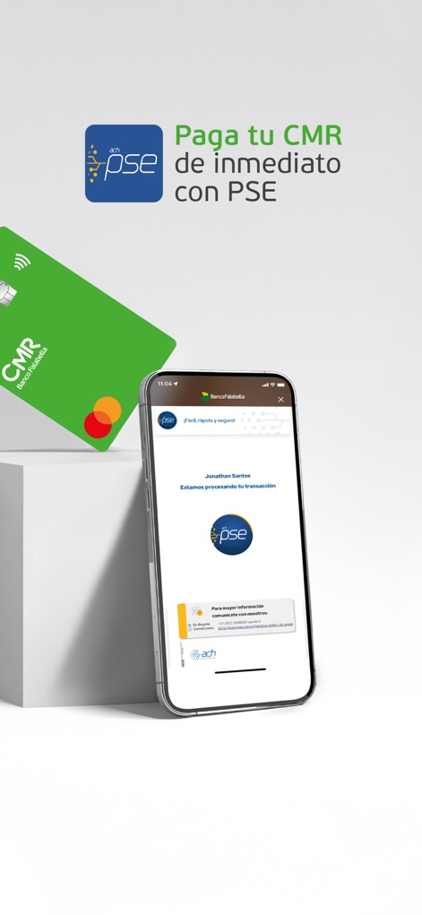 Banco Falabella Colombia - Esta captura ilustra el proceso ágil de pago, destacando la integración con el logo de PSE y el mensaje "Estamos procesando tu transacción" para una experiencia fluida.