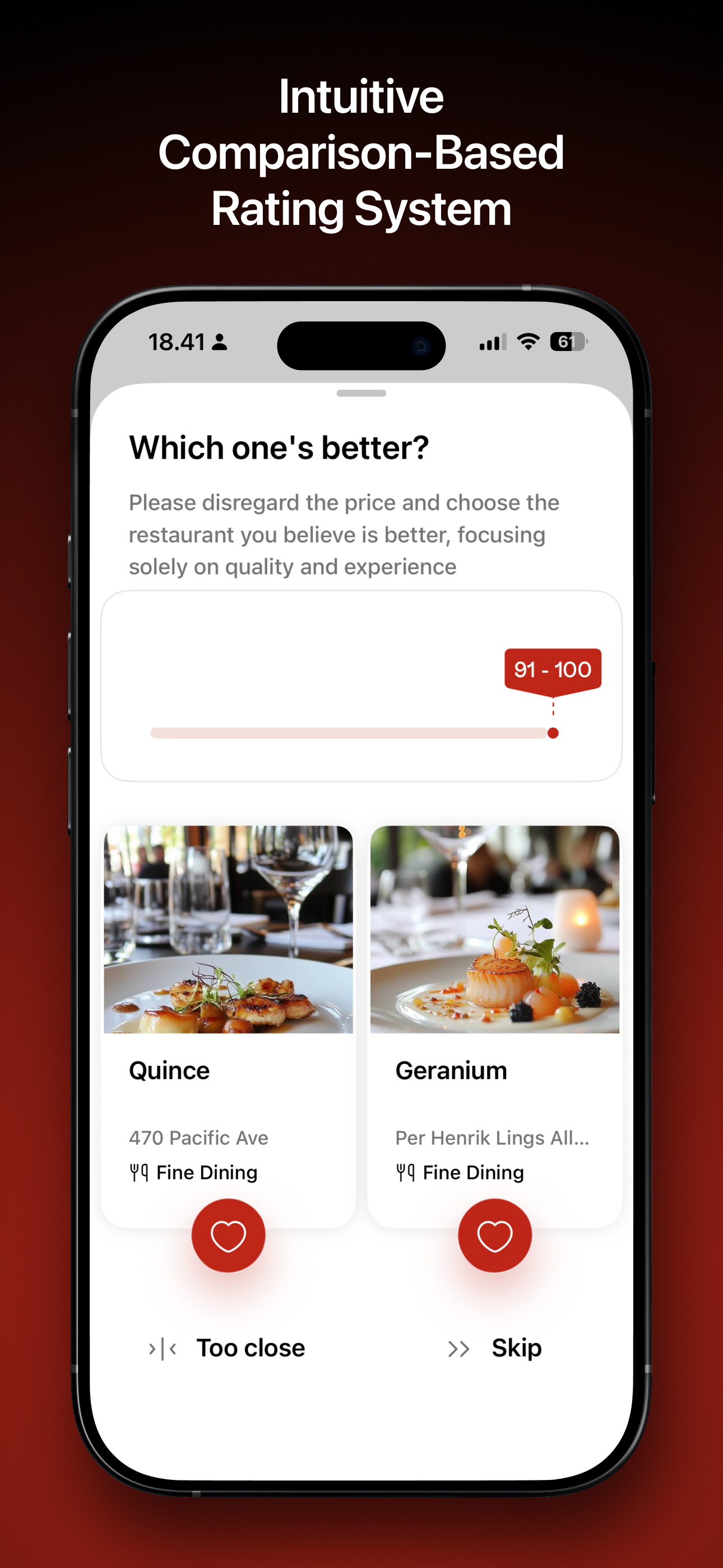 Vota - Restaurant Finder