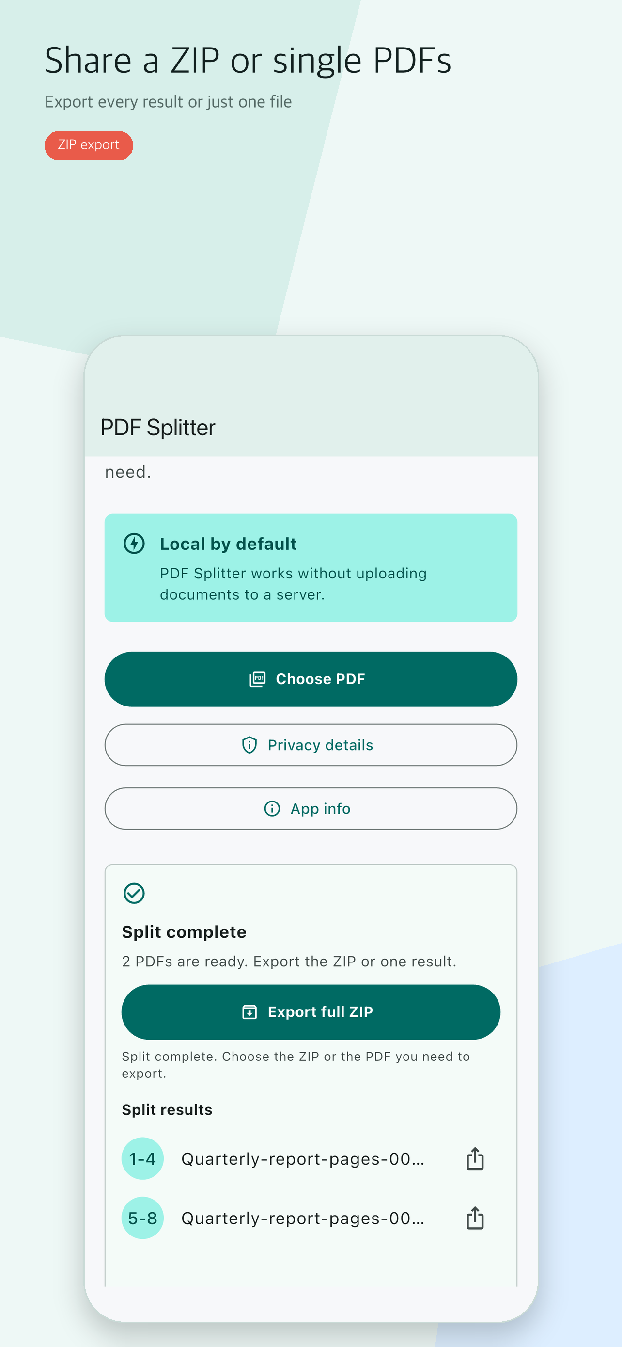PDF Splitter - Page Extract screenshot 3