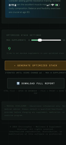 StackWell: Supplement Analyzer screenshot
