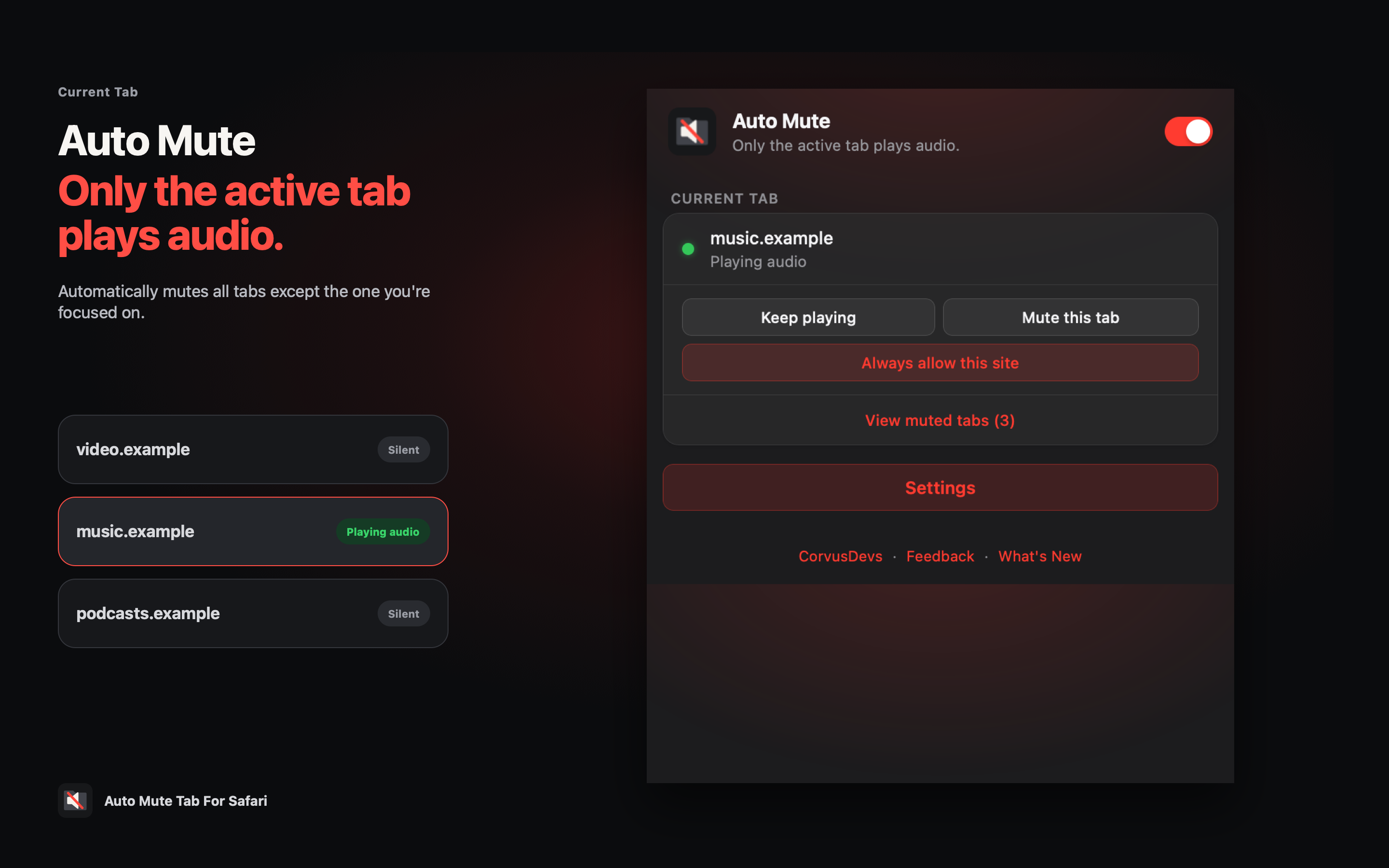 Auto Mute Tab For Safari screenshot 9