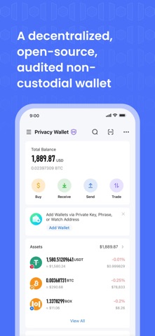 Mixin - Private Crypto Wallet iPhone screenshot