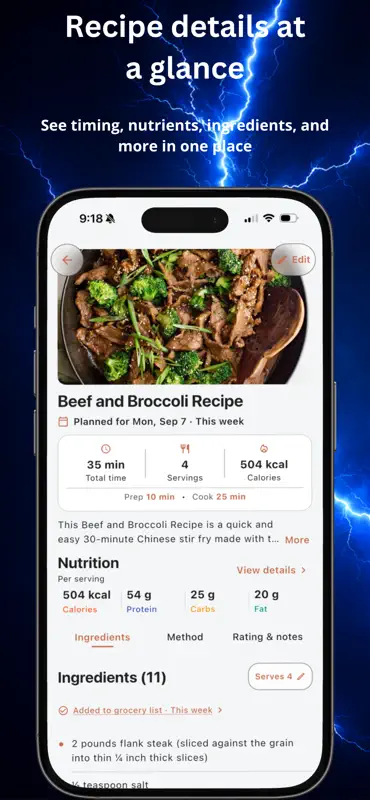 Lightning Fast Meal Planner screenshot 6 of 7