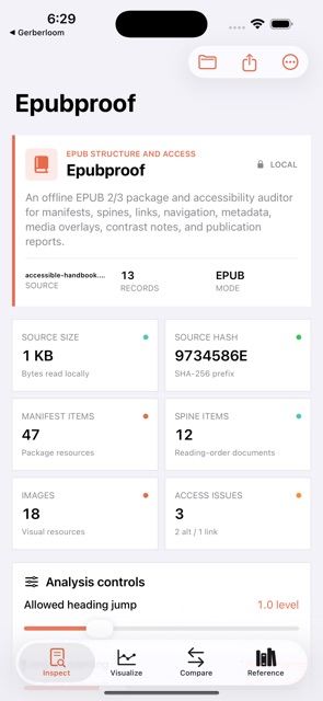 Epubproof: Book Audit screenshot 1