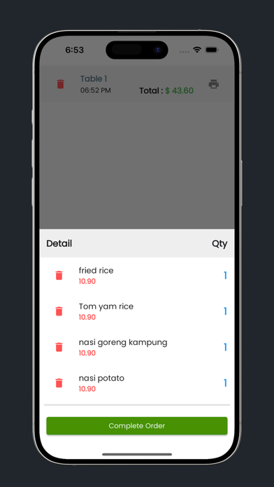 OrderNote - Foods and Drinks screenshot