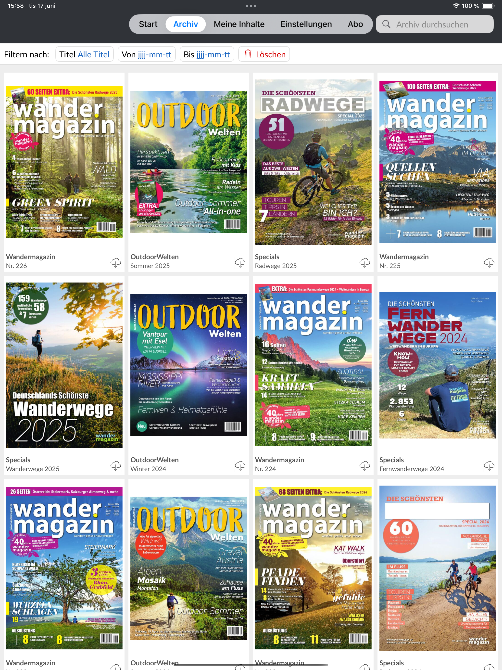 Wandermagazin App
