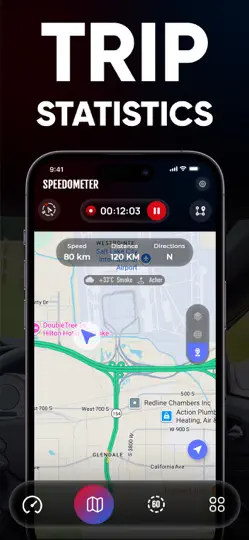 Скриншот GPS Speedometer- Speed Tracker на iPhone 3