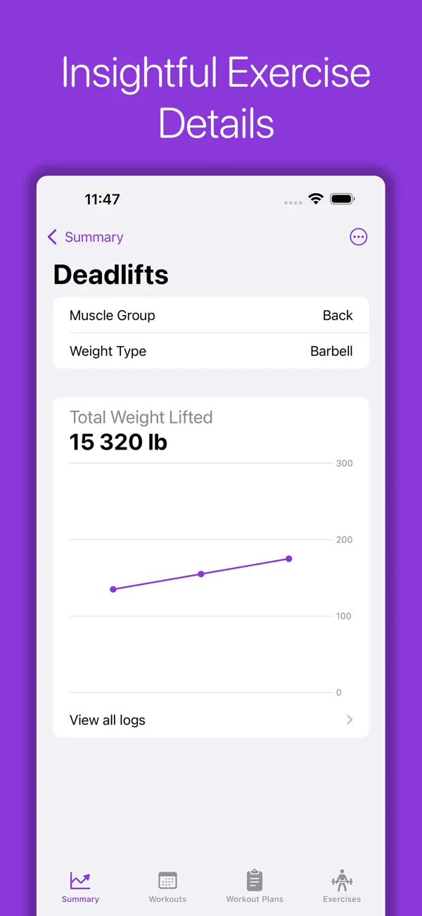 Screenshot #2 pour Gym Workout Logs