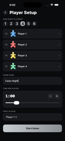 Meeple Clock: Board Game Timer iPhone screenshot