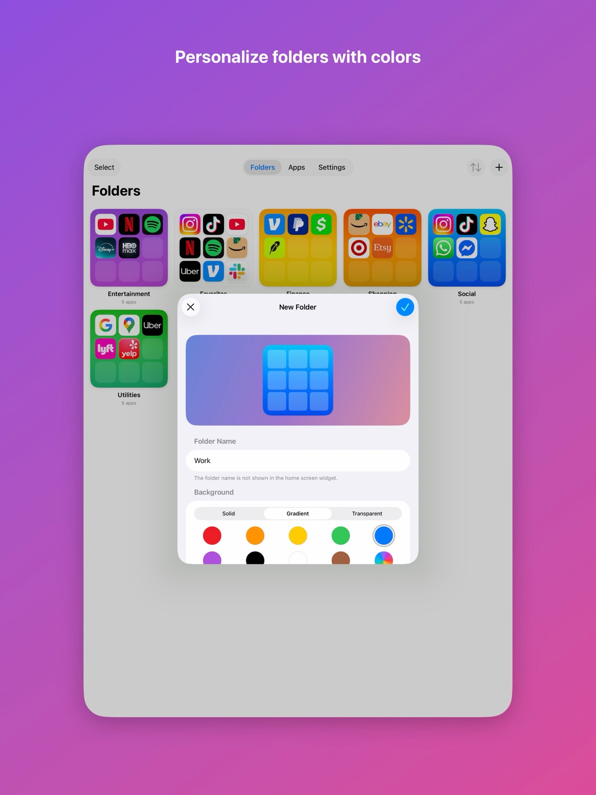 MiniFolder App Folder Launcher ipad screenshot 4