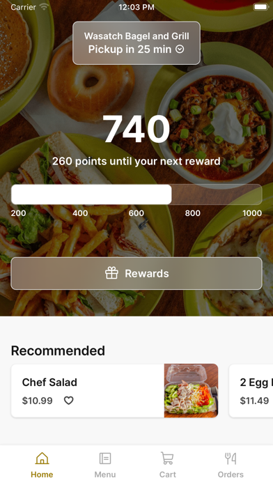 Wasatch Bagel and Grill iPhone screenshot 1 - Food & Drink app