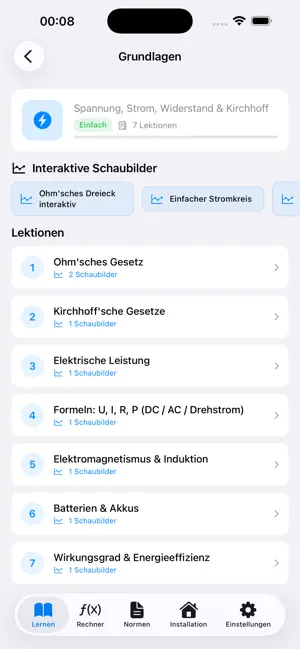ElektroLearn - Elektrotechnik screenshot 1