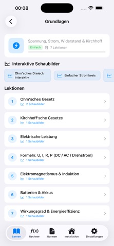 ElektroLearn - Elektrotechnik iPhone screenshot